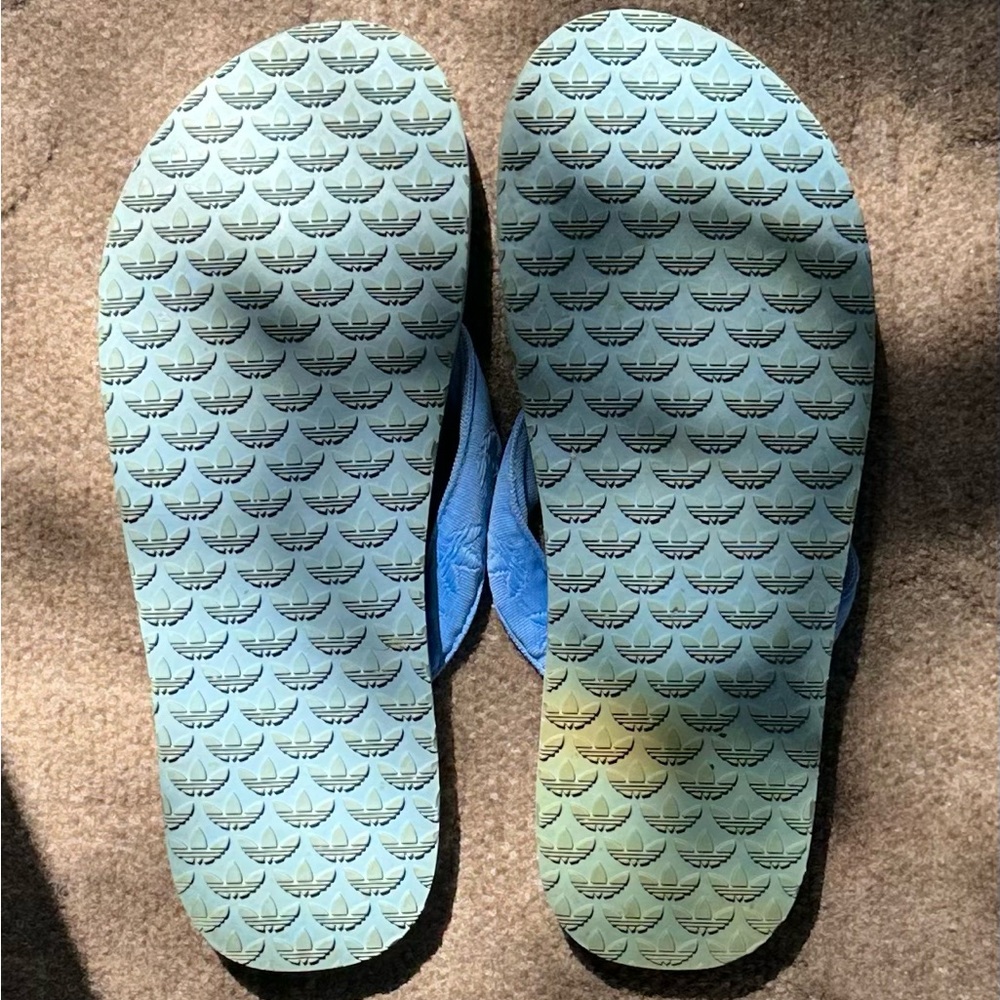 Adidas Men’s Logo Flip Flops Size 10 - Picture 9 of 9